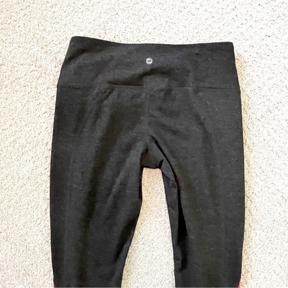Tangerine Womens Charcoal Gray Coral White Leggings Size S Color Block Active - Picture 5 of 8
